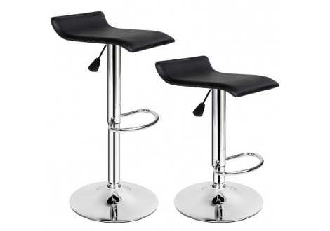 Lot de 2 Tabourets PALERMO noir