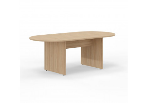 Table de réunion ovale PRIMUS 240 chêne clair