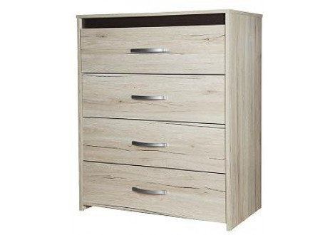Commode 4 tiroirs REVERSO chêne sonoma