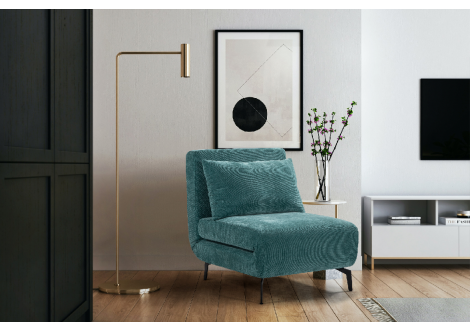 Fauteuil convertible SAIPAN bleu canard