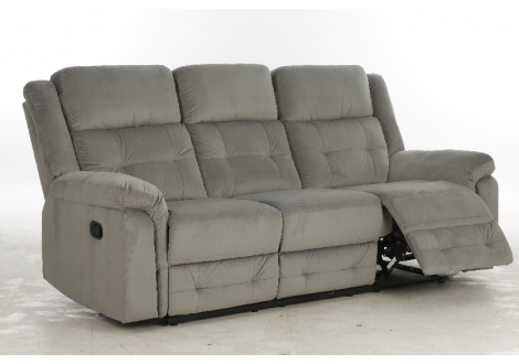 Canapé relax MELBOURNE relax 3 places tissu gris