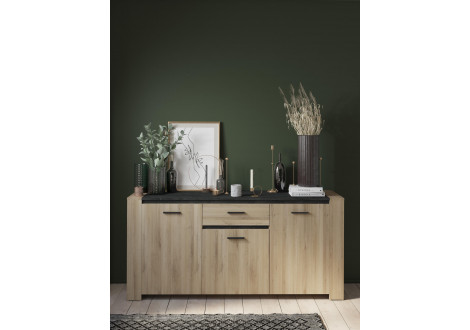 Enfilade Sheffield chêne kronberg et anthracite