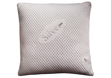 Oreiller SILVER SOFT 60x60cm moelleux avec mousse mémoire de forme anti-bactériens 