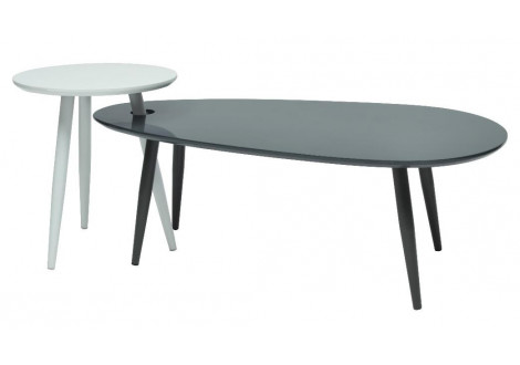 Table basse FUSION blanc/anthracite