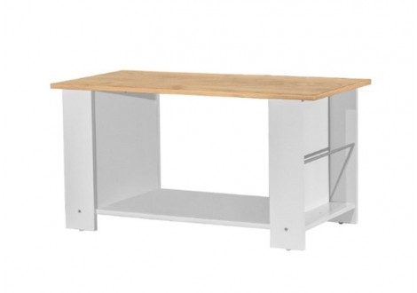 Table basse NEWS chêne ministre et blanc