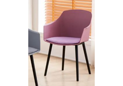 Fauteuil TAHIA mauve pieds noir