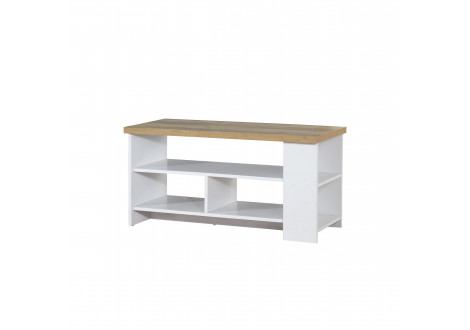 Table basse July chêne doré et blanc