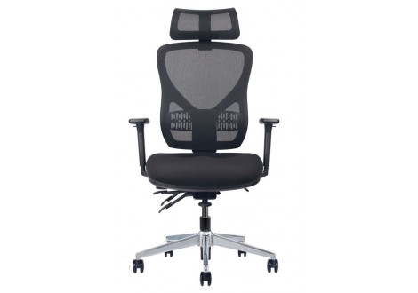 Chaise de bureau Tellos avec têtière noir