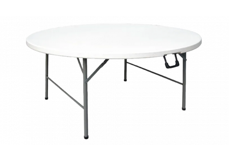 Table ronde TR150 HDPE pliante blanc