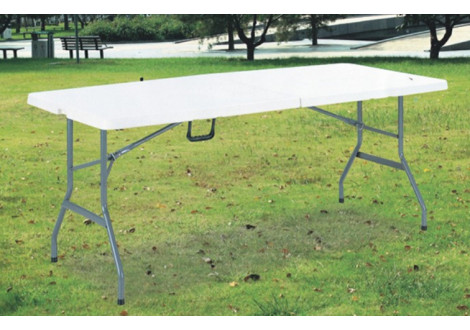 Table TTP180 HDPE pliante blanc