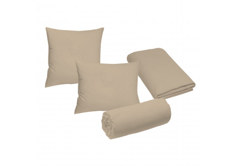 Drap housse 160x200 polycoton beige