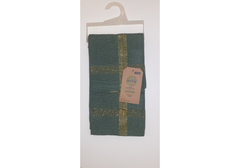 Serviette de table fil métal vert lot de 2