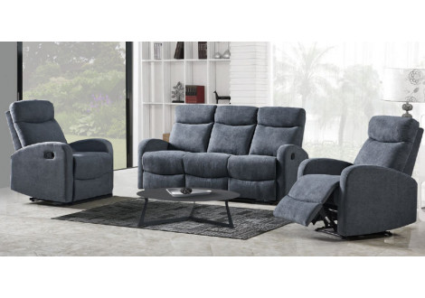 Salon ZEN 3R+1R+1R Tissu Gris