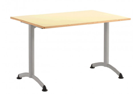 Table pliante ZENITH plateau hêtre/piètement epoxy alu 120x80cm