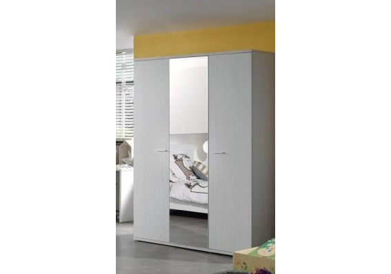 Armoire 3 Portes Miroir Gael Chene Moonlight