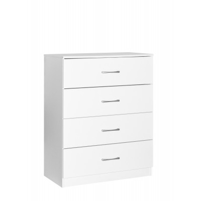 Commode 4 tiroirs Mysty blanche