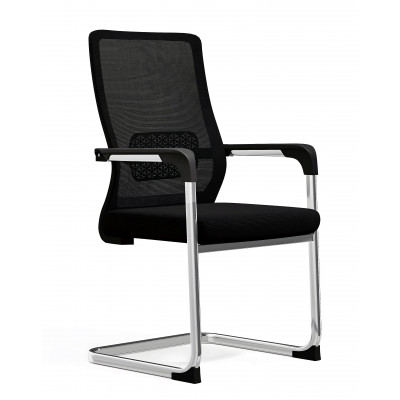 Chaise SILO noir et chrome