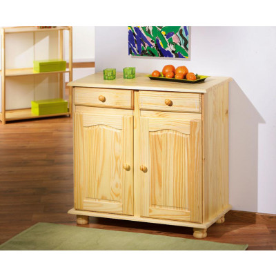 Buffet PAMINA 2 portes 2 tiroirs naturel