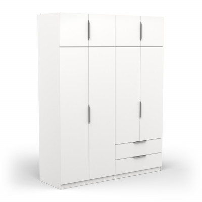 Armoire GHOST 8 portes 2 tiroirs blanche