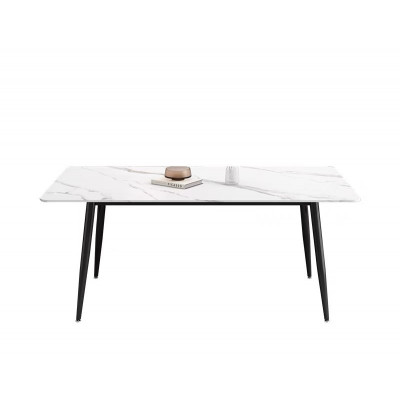 Table SINTRA décor marbre blanc L130