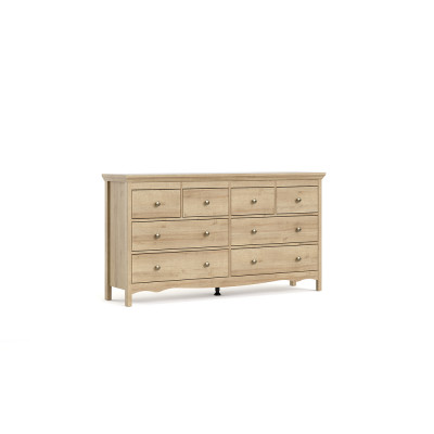 Commode SILKEBORG chêne riviera 8 tiroirs