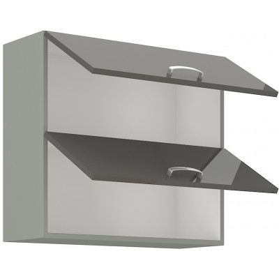 GREY haut 80 2 portes basculantes -  meuble N°1