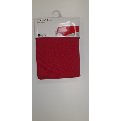 Nappe coton rouge 150x200 cm