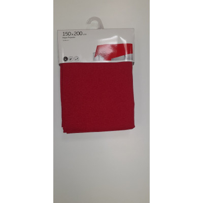 Nappe coton rouge 150x200 cm