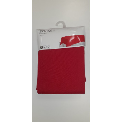 Nappe coton rouge 150x300 cm