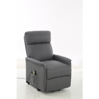 Fauteuil relax Perth gris électrique relevant