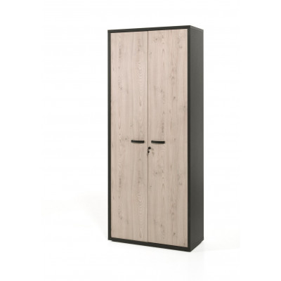 Armoire CAPO noir et chataigne 2 portes