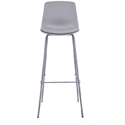Tabouret Audrey gris clair PU
