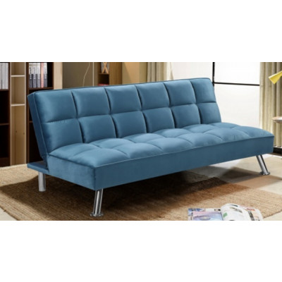 Banquette clic-clac HONIARA tissu bleu foncé