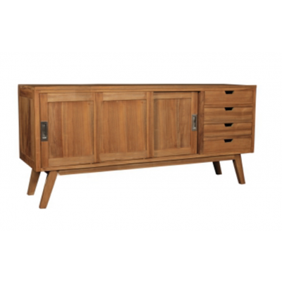 Buffet teak 4 portes 4 tiroirs