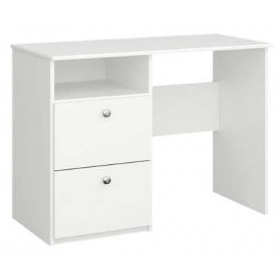 Bureau MEMPHIS 2 tiroirs blanc