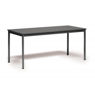 Table individuelle CADI hêtre foncé/piétement noir 140x70cm