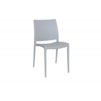 Chaise ELISE polypropylène gris clair