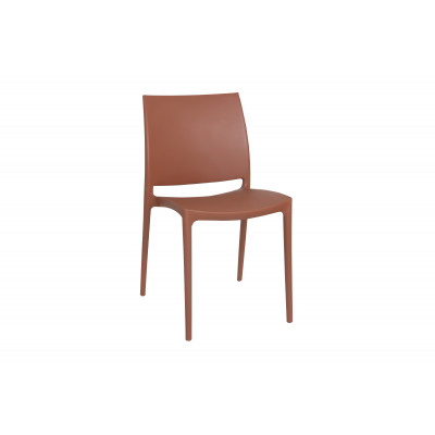 Chaise ELISE polypropylène terracota