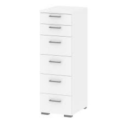 Chiffonnier GORDON 6 tiroirs blanc