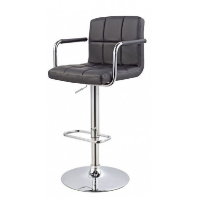 Tabouret de bar avec accoudoirs CLAUDE noir