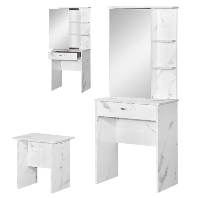 Coiffeuse BEAUTY chêne et blanc