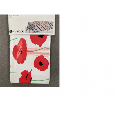 Nappe 140x250 toile cirée Coquelicot