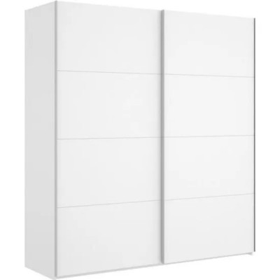Armoire MALAGA 180 portes coulissantes décor blanc mat