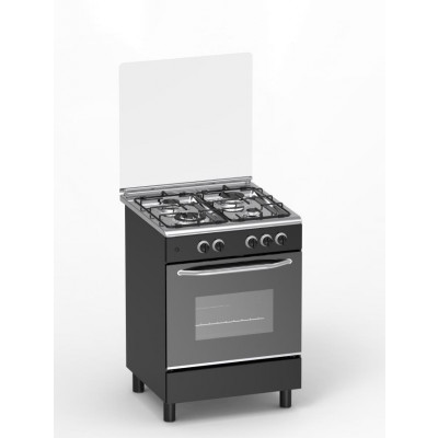 Cuisinière 60x60 4 feux gaz MAGIC POINT GM60 noir