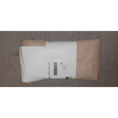 Drap housse 90 polycoton Beige