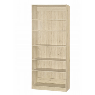 Bibliothèque Noti 5 étagères chêne san remo