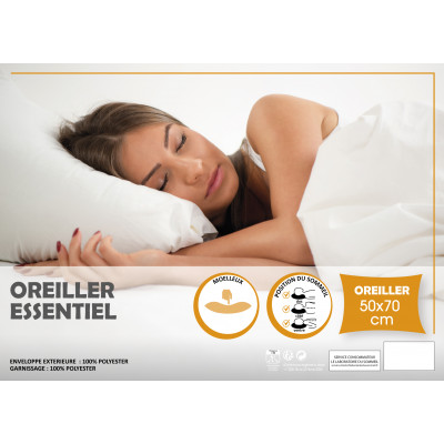 Oreiller ESSENTIEL BASE 60x60 blanc