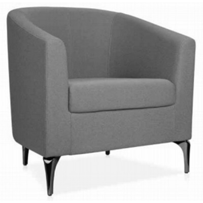 Fauteuil club EVERETT tissu gris