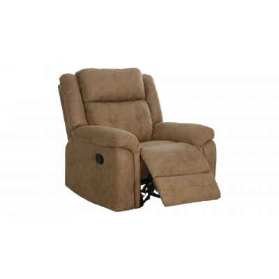Fauteuil relax MELBOURNE relax tissu marron clair