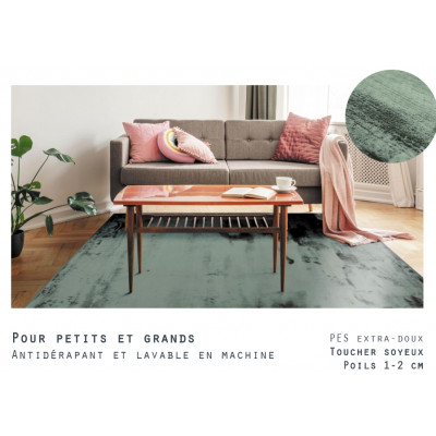 Tapis Flanelle Vert 160x230